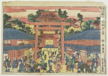 View of the Shinmei Shrine at Shiba in Edo